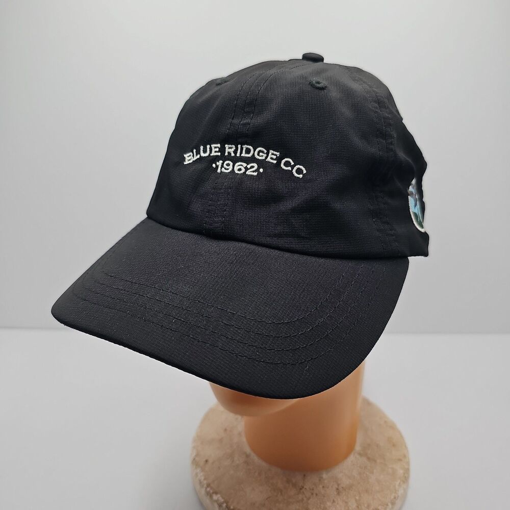 Ouray Blue Ridge Country Club Hat Mens Adjustable Black Nylon Ripstop Golf Cap